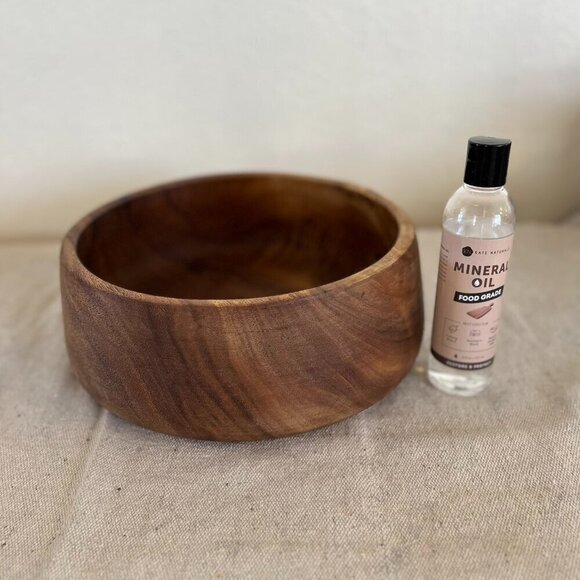 wood bowl Other - Vintage Hand Crafted Wood Mahagony Salad or Decorative Bowl